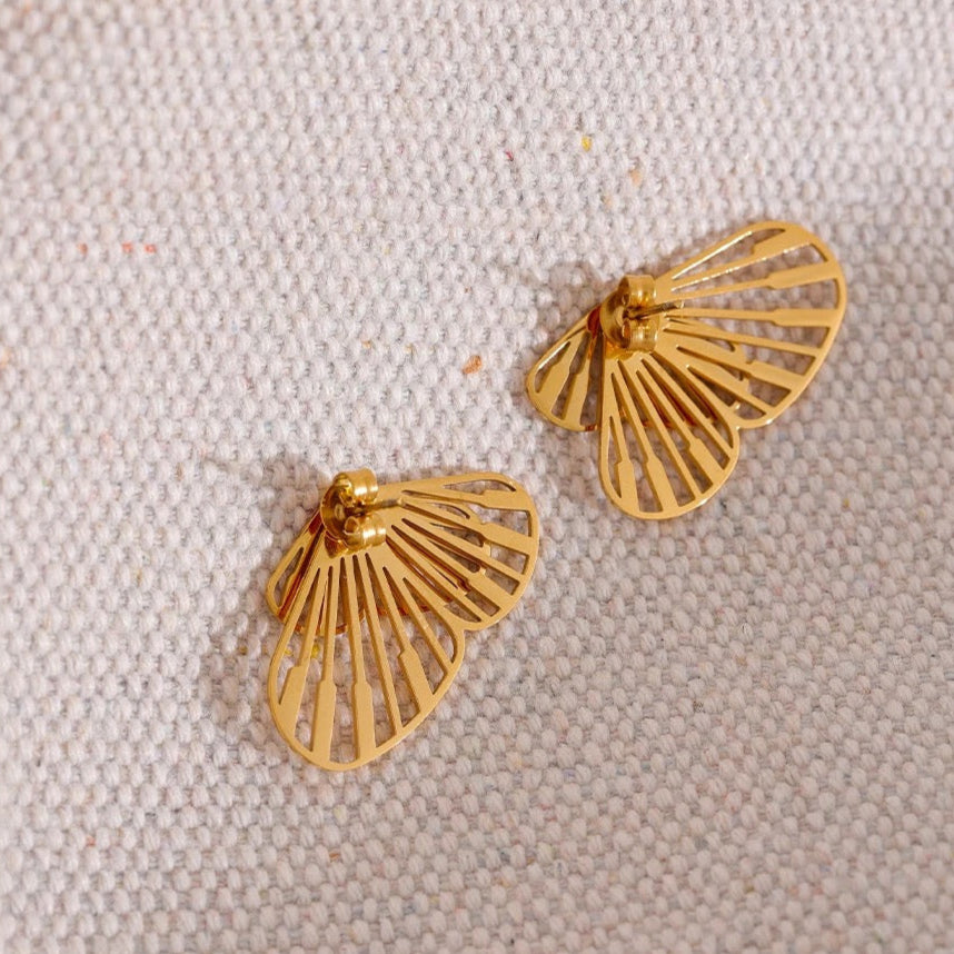 Fly Butterfly Earrings - 18K Gold Coated