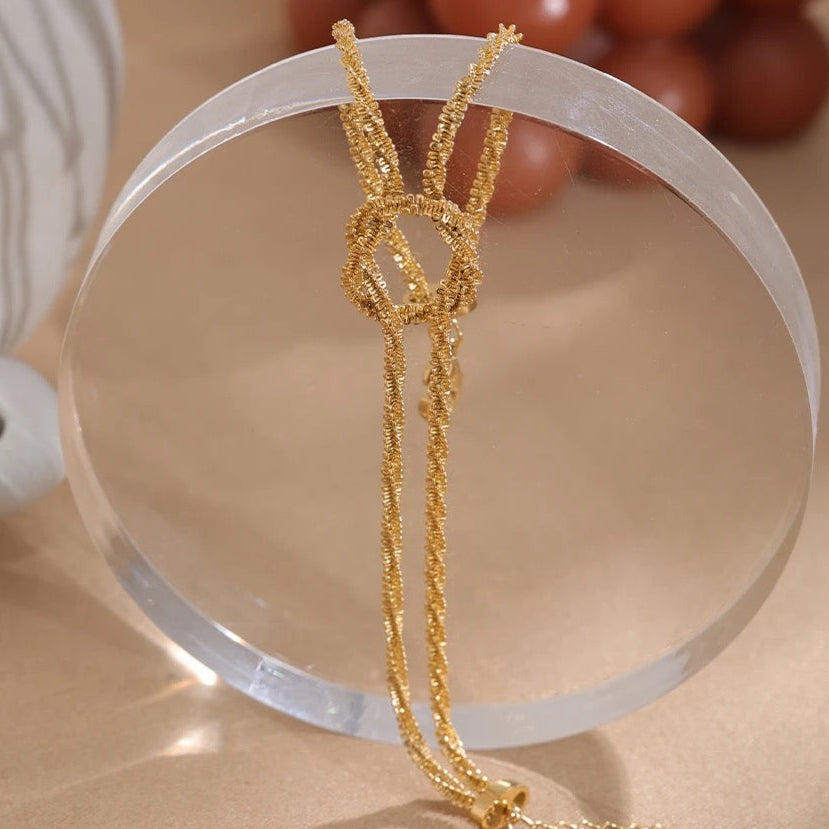 Twisted In Knot Bracelet -18K Gold Coated