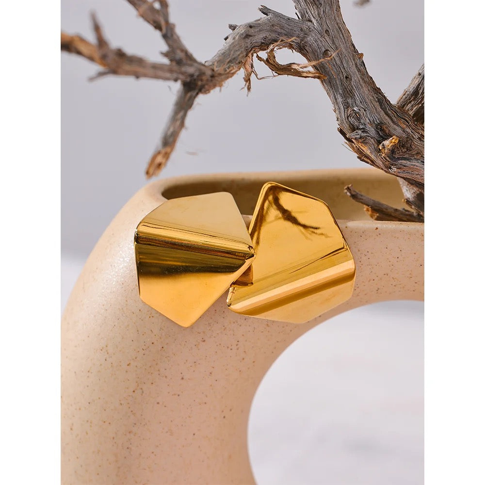 Paper Plane Earrings - 18 Karat Gold Coating