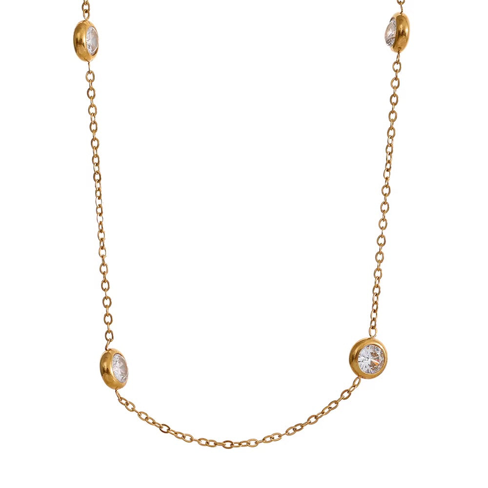 Astra Color Necklace - 18K Gold Coated