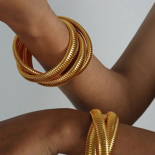 Statement Viper Bracelet - 18K Gold Coated