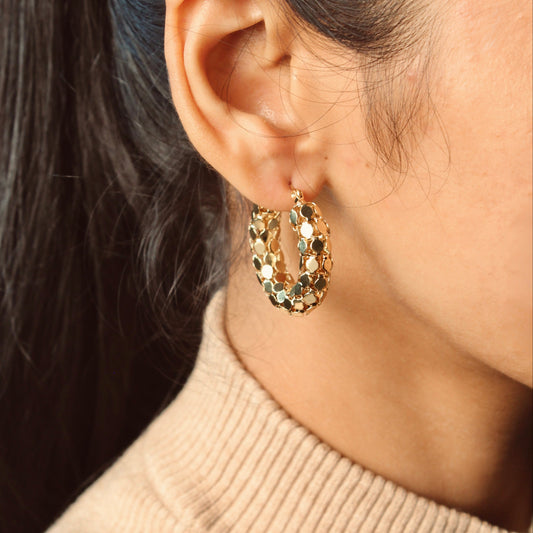Round Shaped Designer hoop Earrings