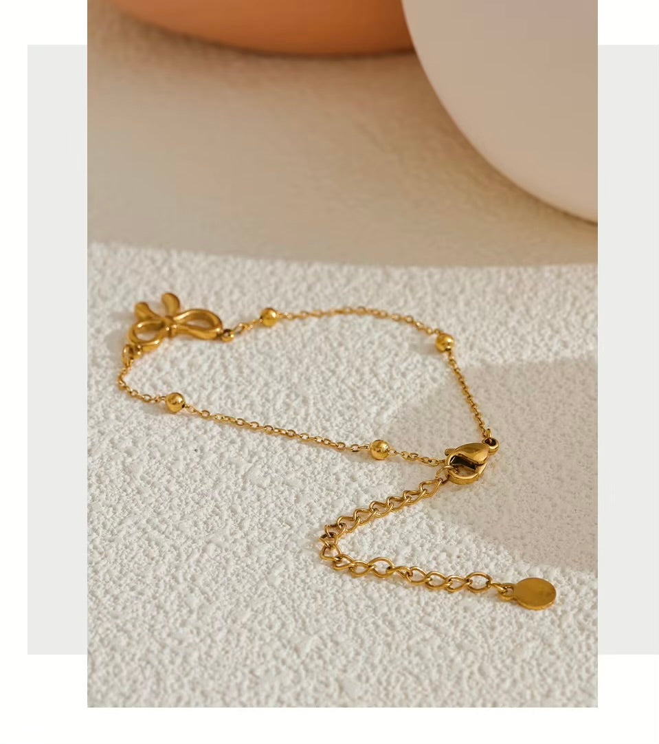 Beaded Bow  Bracelet