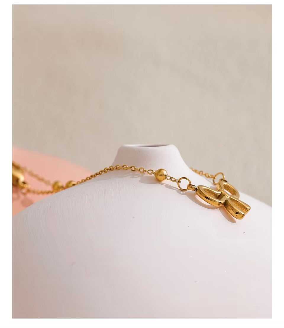 Beaded Bow  Bracelet