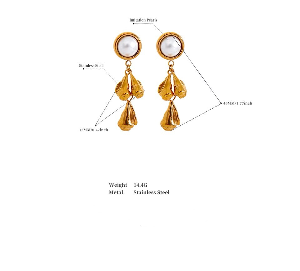 Leafy Luster Earrings