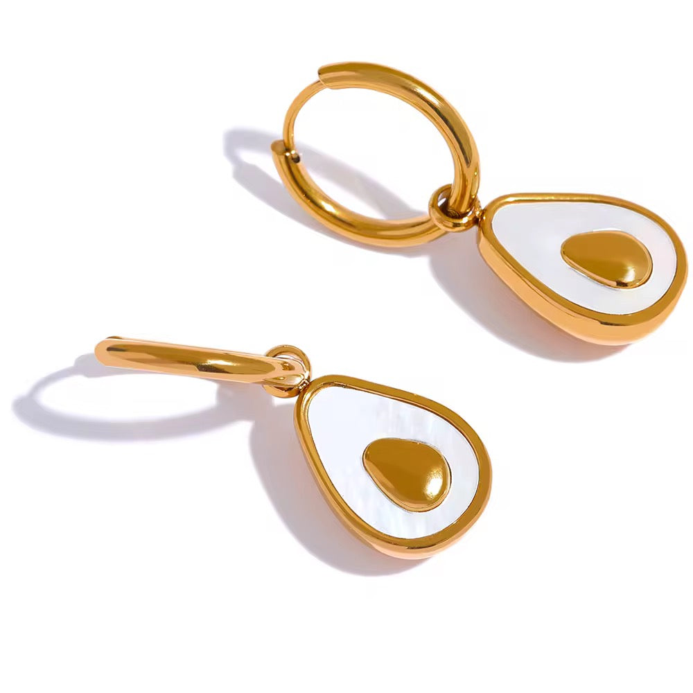 Avocado Huggie earrings