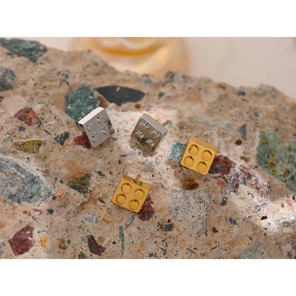 Quatro block earrings