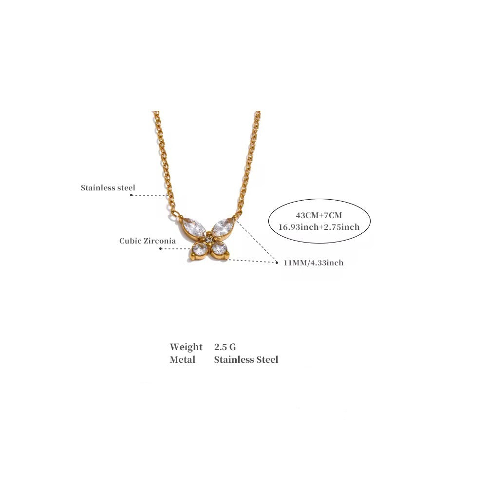 Crystal Butterfly Necklace