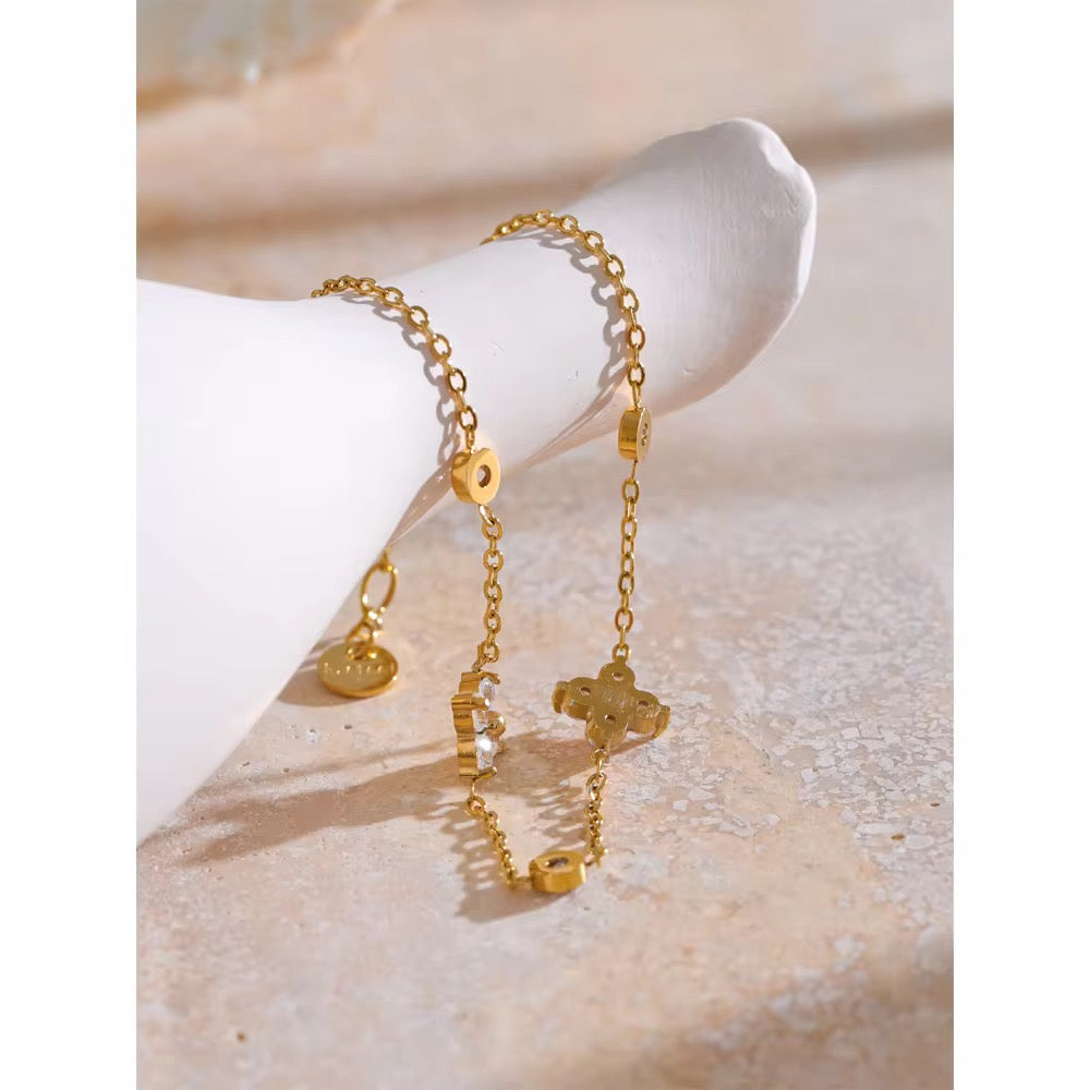 Floral Charm Bracelet