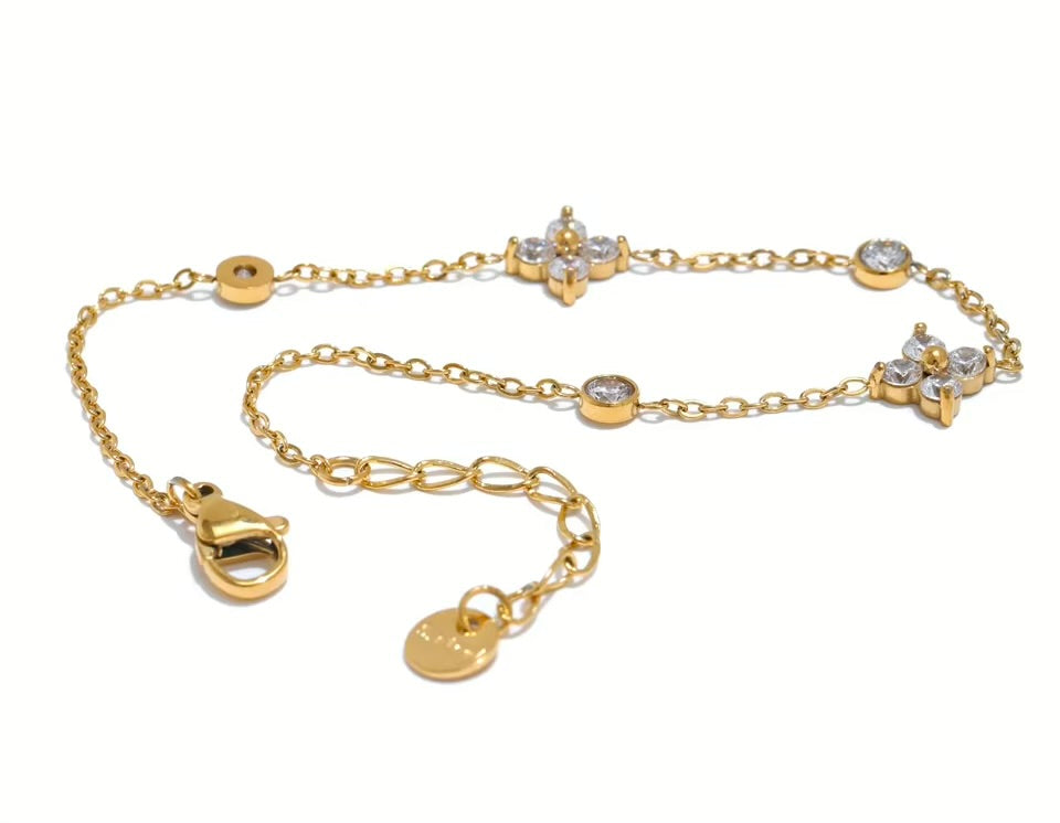 Floral Charm Bracelet