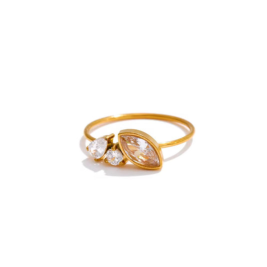 Triple Stone Marquise Ring