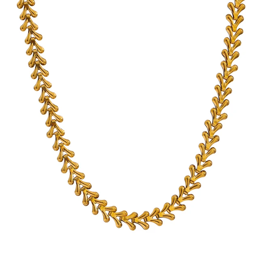 Dia Drop Link Chain Necklace