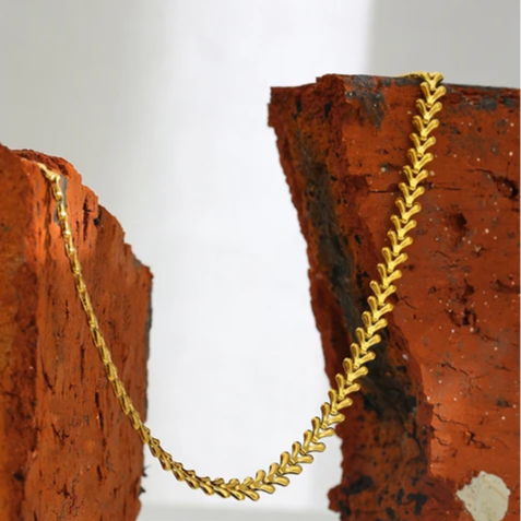 Dia Drop Link Chain Necklace