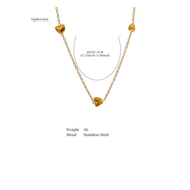 Heart Beat Necklace - 18K Gold Coated
