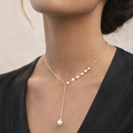 Mini Lulu Pearl Chain - Gold Coated Necklace