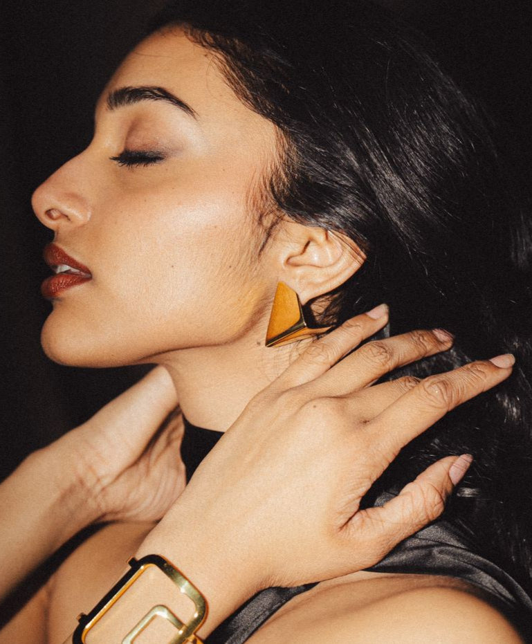 Paper Plane Earrings - 18 Karat Gold Coating