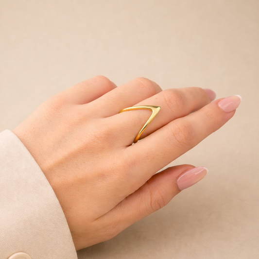 Lyra Spike Ring - 18K Gold Coated