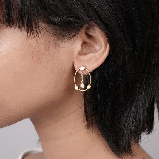 Trinity Hoop - Gold Plated 925 Silver