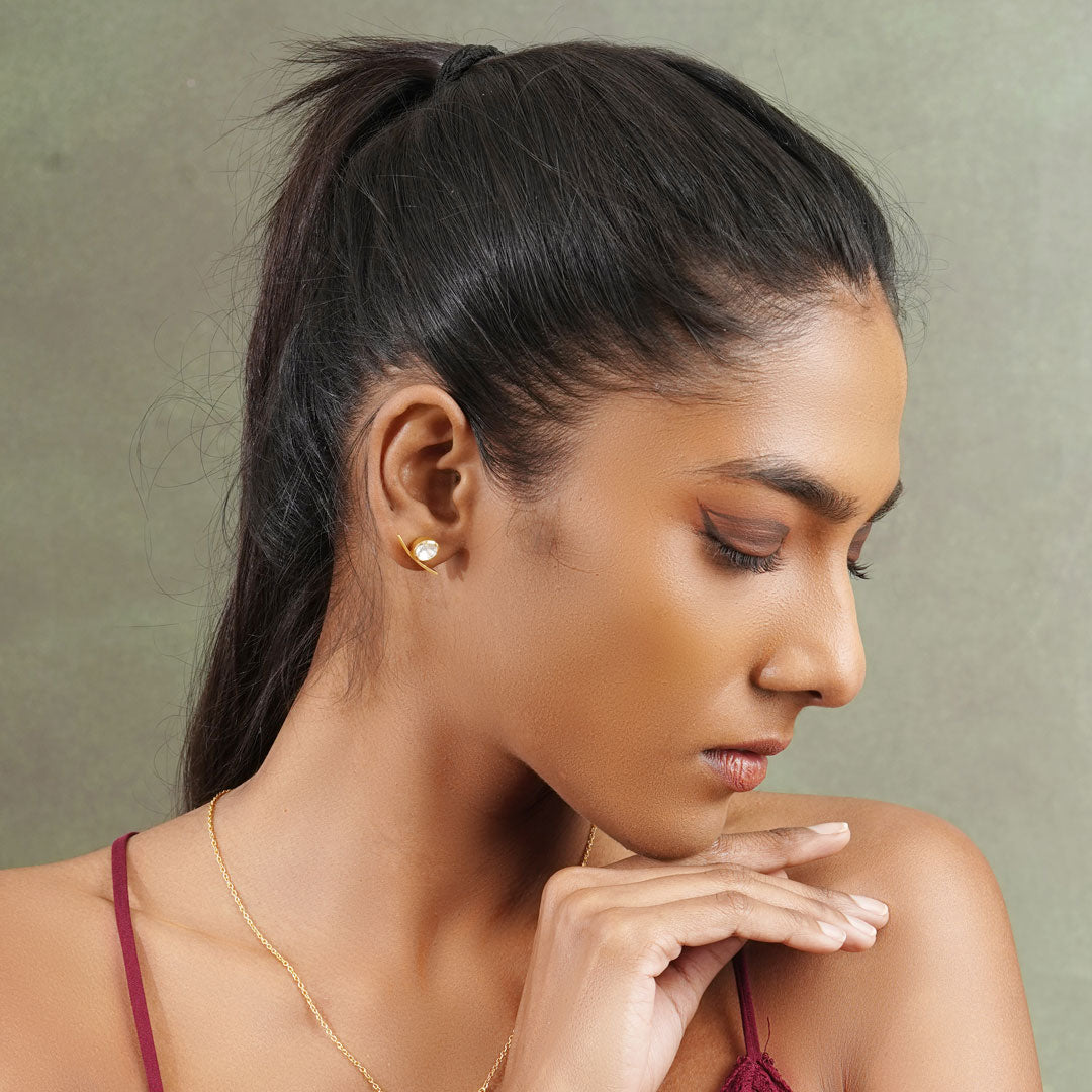 Kink Studs - Gold Plated 925 Silver