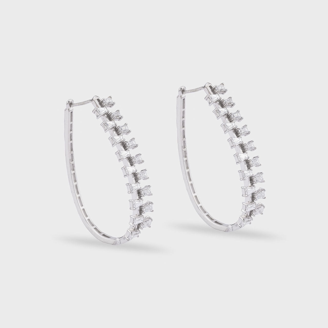 Elliptic Swarovski Hoops