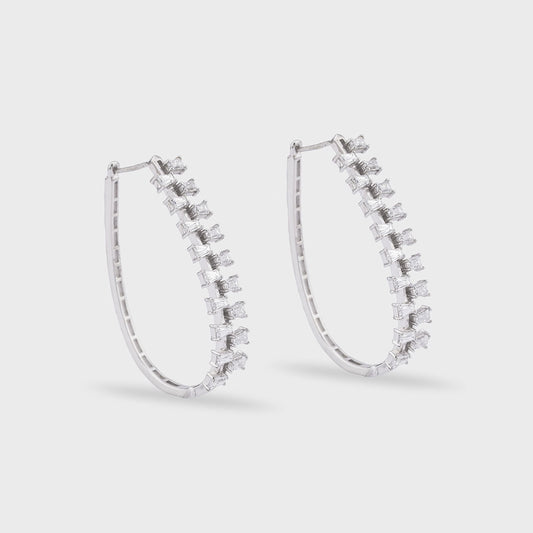 Elliptic Swarovski Hoops