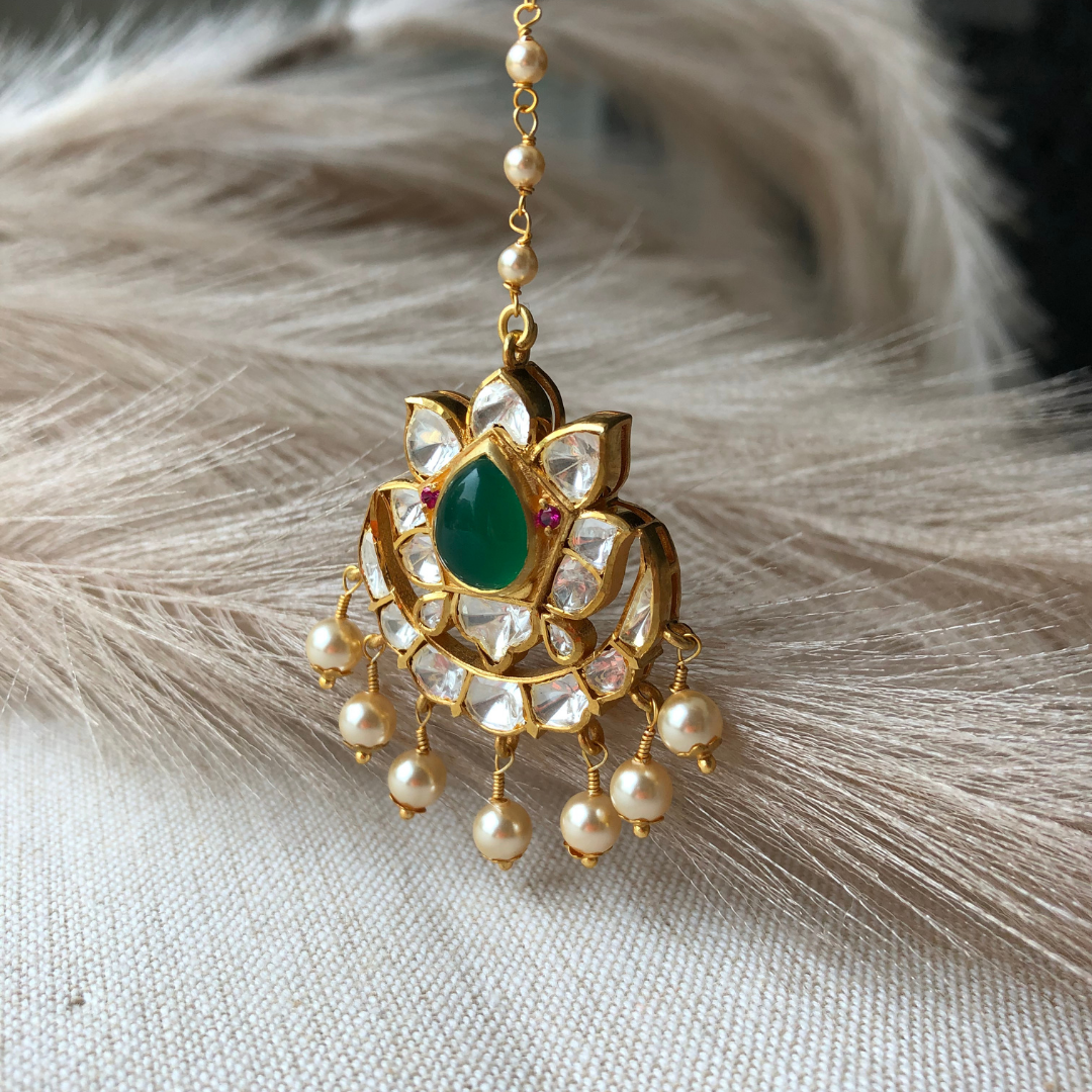 Lotus Maangtika - Gold Plated 925 Silver