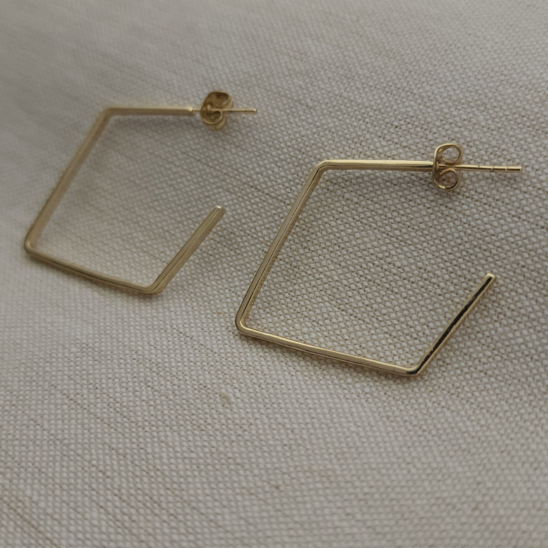 Tangent Hoops - Gold Coated