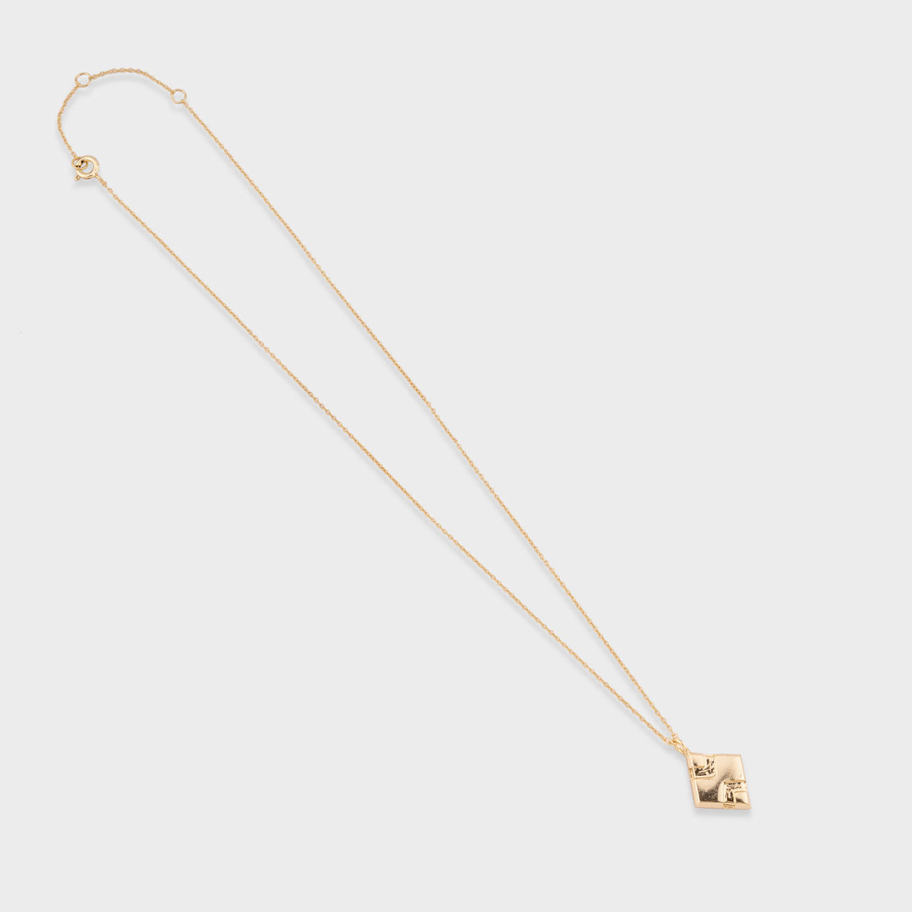 Aztec Drop Chain - Gold Coated 930 Silver