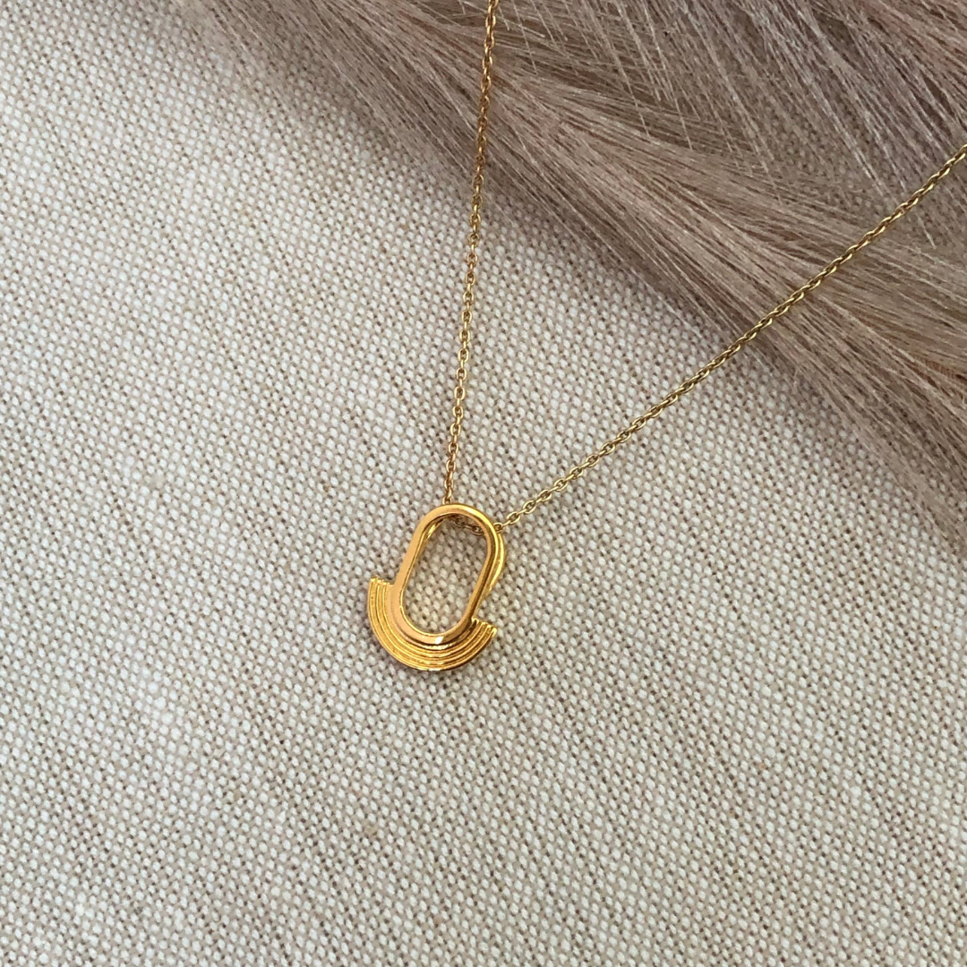 Moon Swing Pendant -  24K Gold Coated
