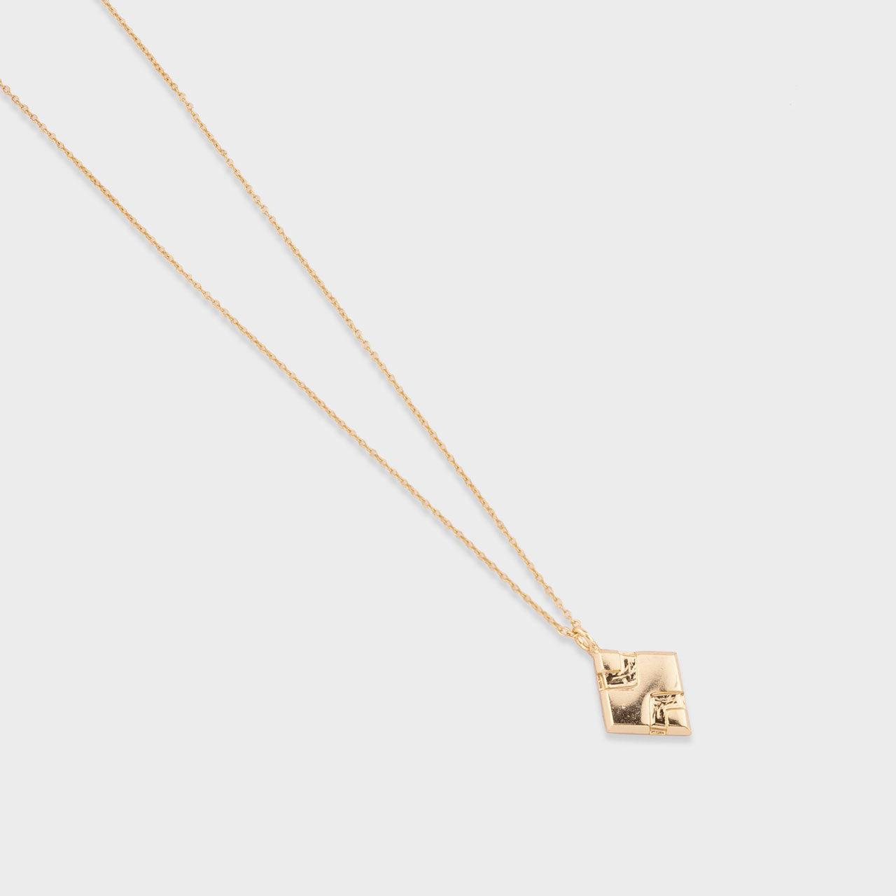 Aztec Drop Chain - Gold Coated 930 Silver