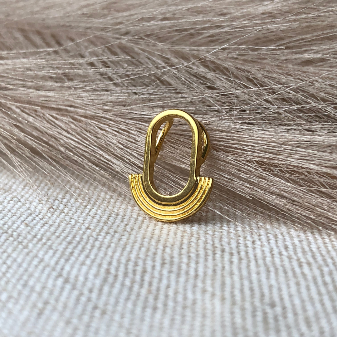 Moon Swing Pendant -  24K Gold Coated
