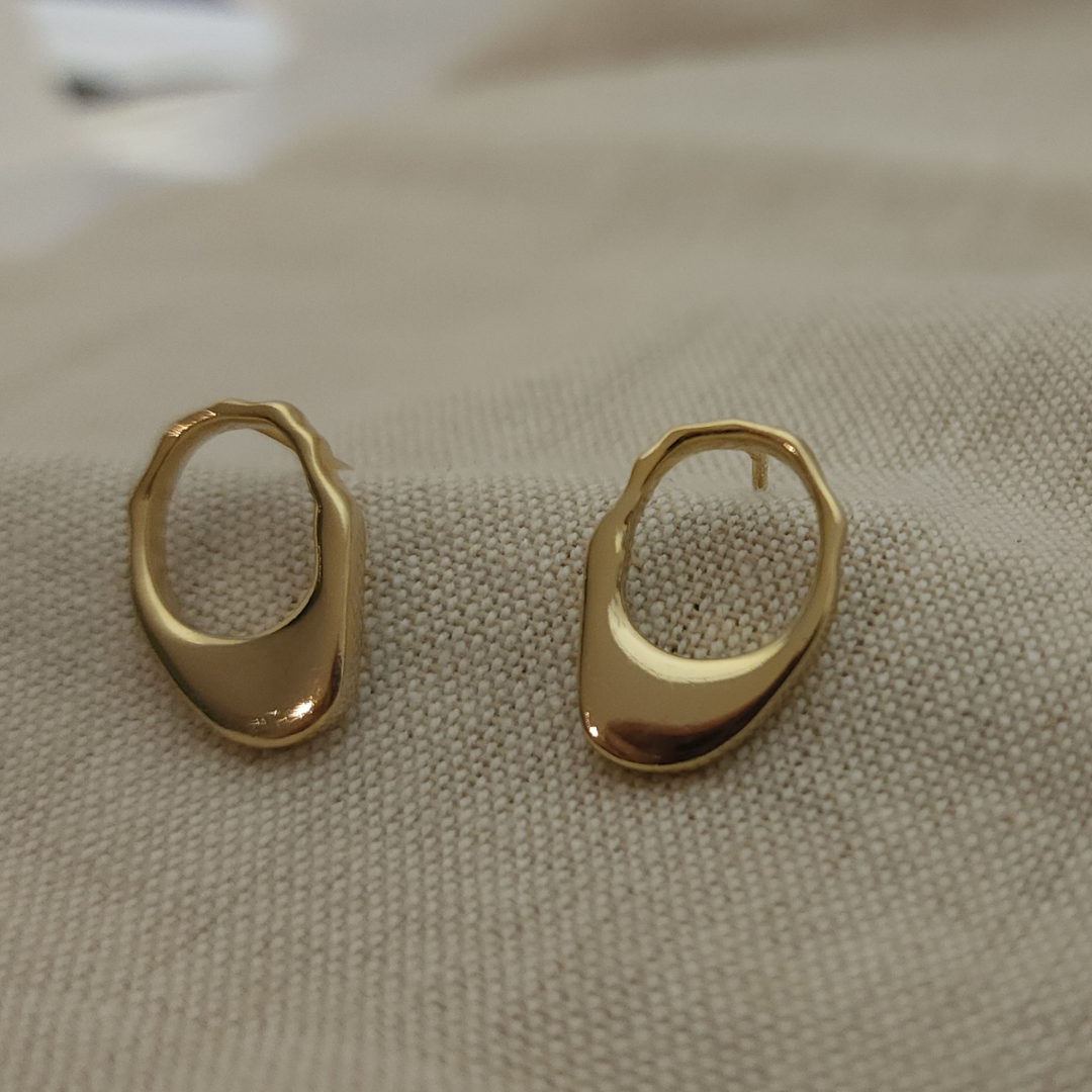 Melting Hoops - Gold Coated