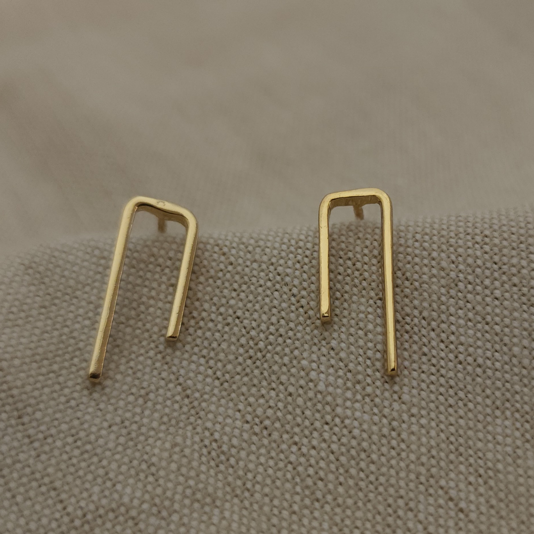 Wonky Studs - Gold Coated