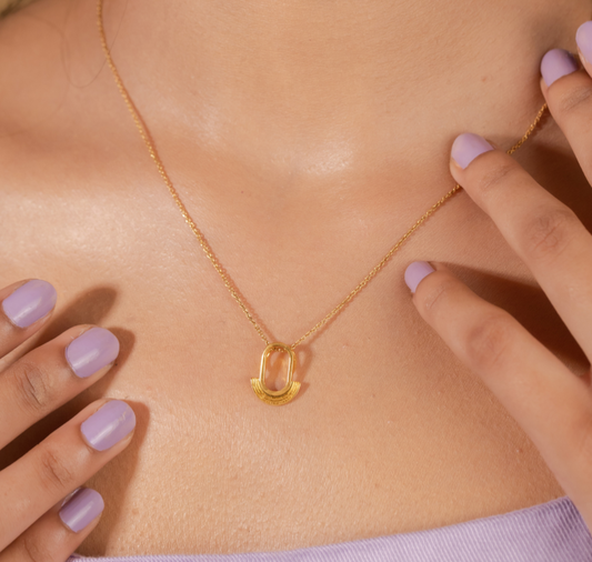 Moon Swing Pendant -  24K Gold Coated