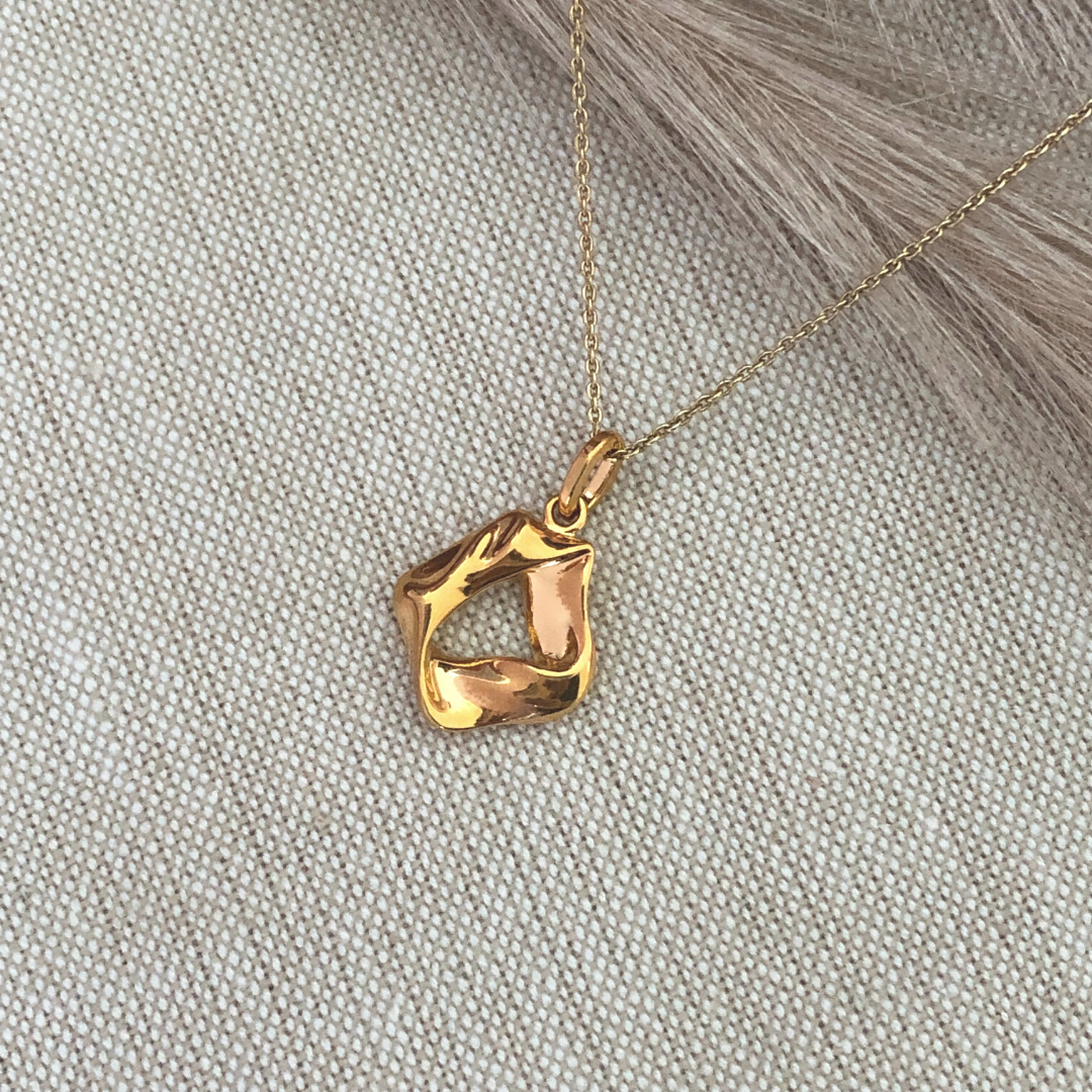 Circle Knot Pendant -  24K Gold Coated