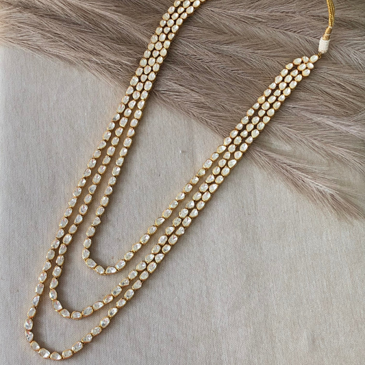 Layered Polki Stunner - Gold Plated 925 Silver
