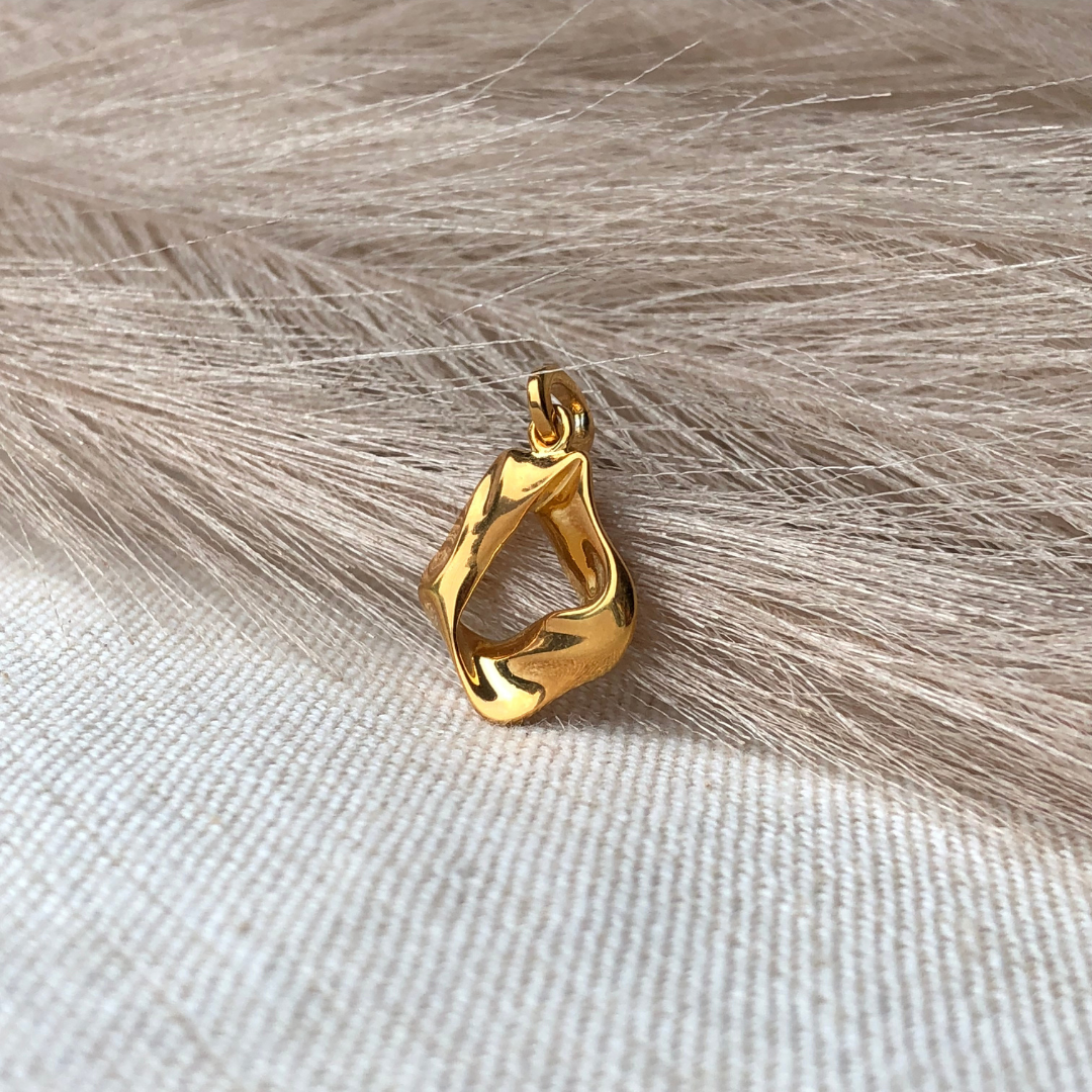 Circle Knot Pendant -  24K Gold Coated