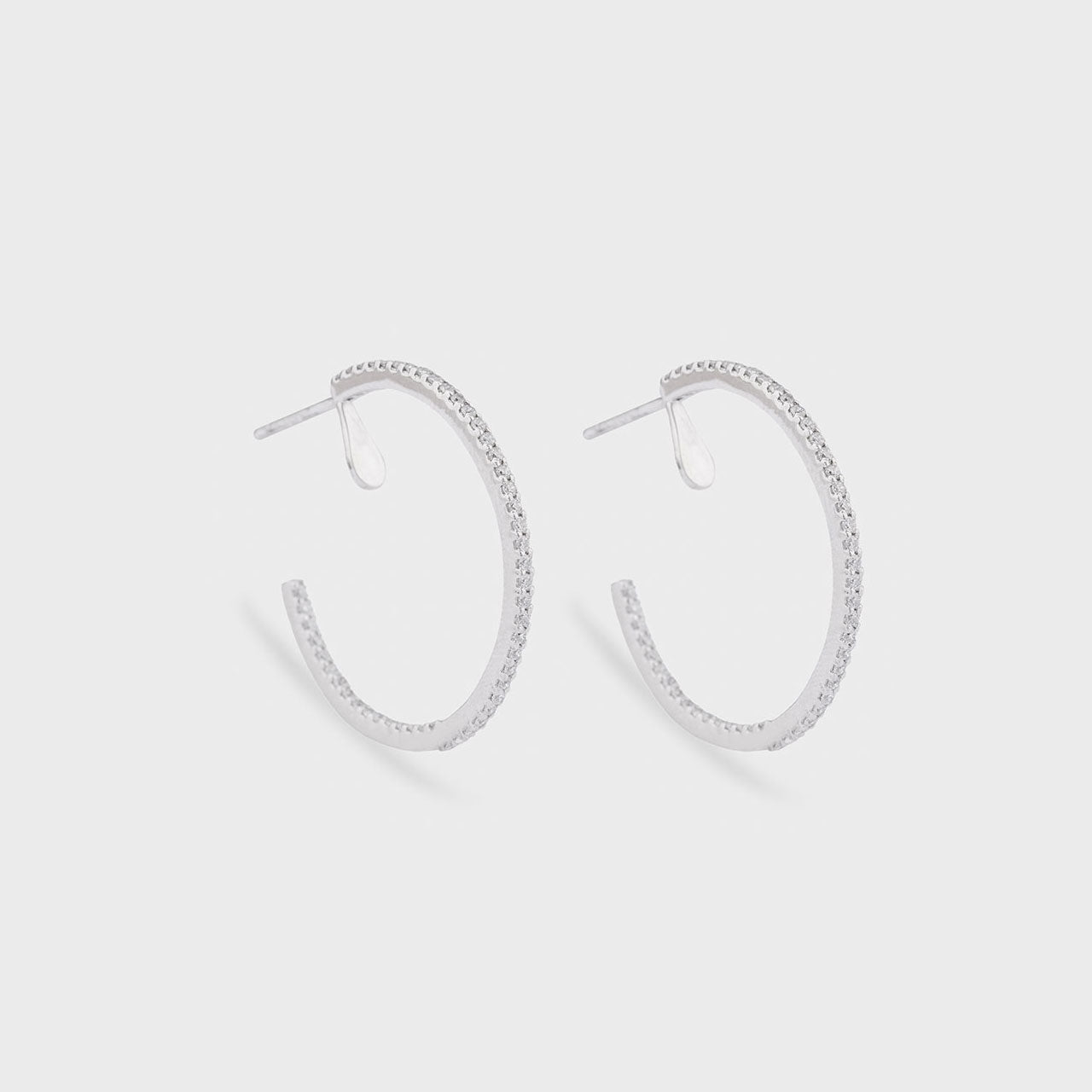 Solo Swarovski Hoop Earrings - 930 Recycled Silver
