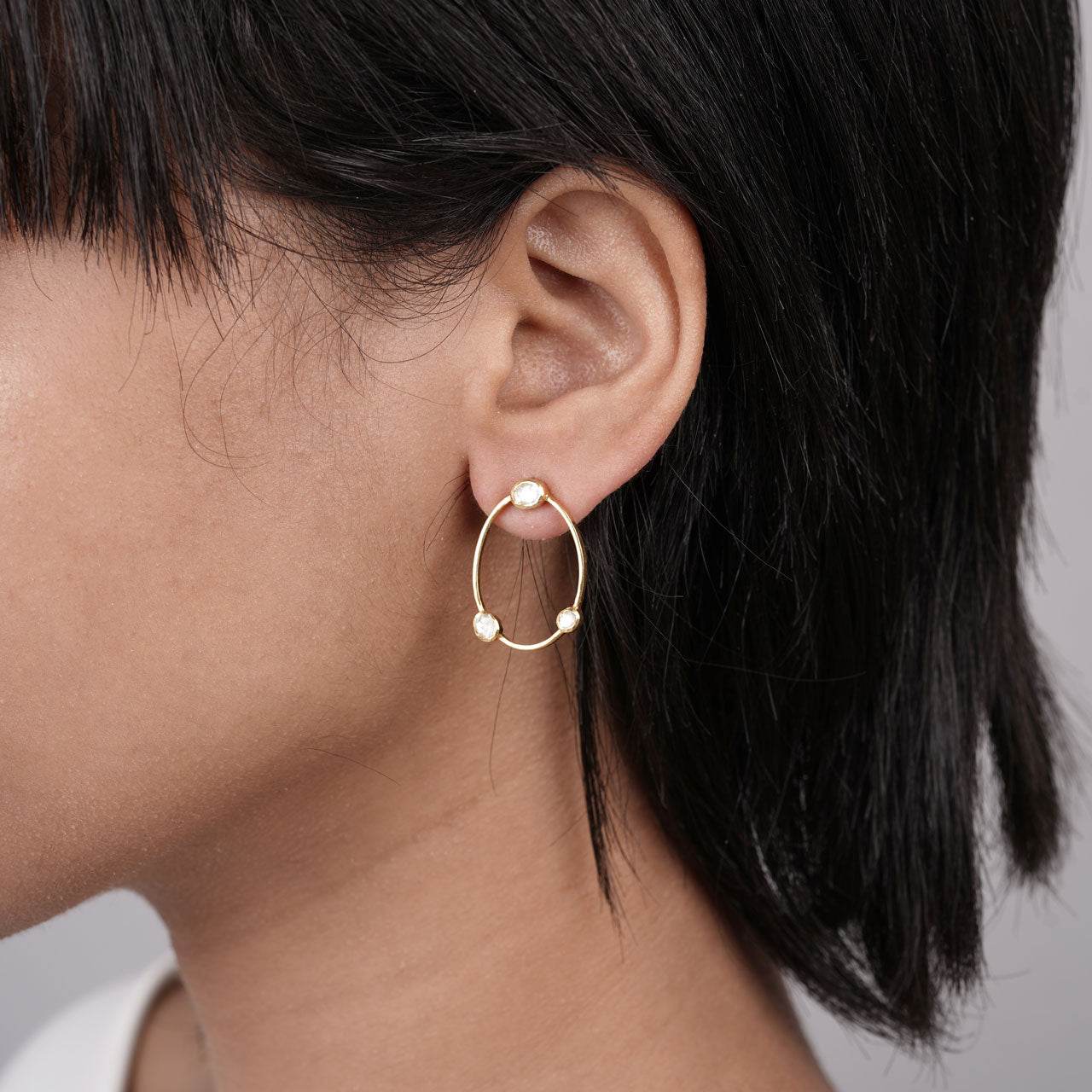Trinity Hoop - Gold Plated 925 Silver