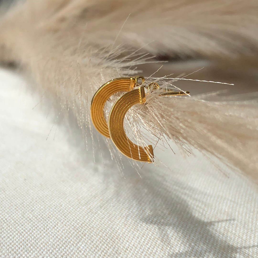 C U Studs -  24K Gold Coated