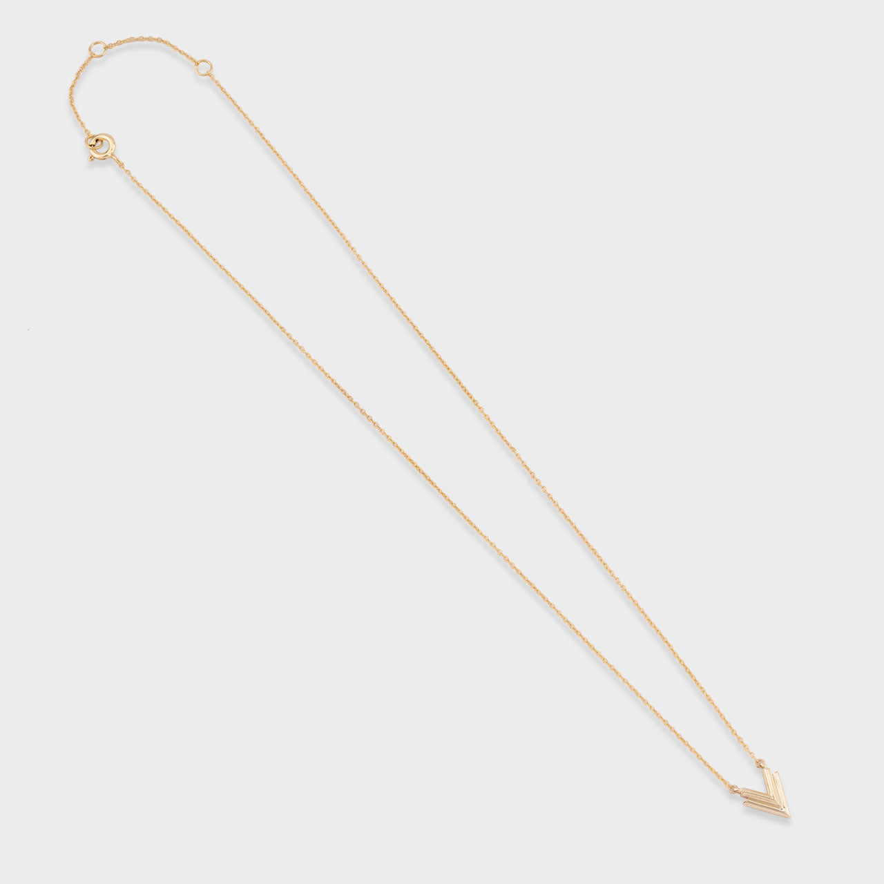 The V Chain - Gold Coated 930 Silver