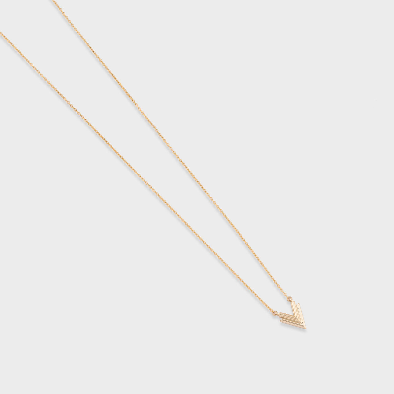 The V Chain - Gold Coated 930 Silver