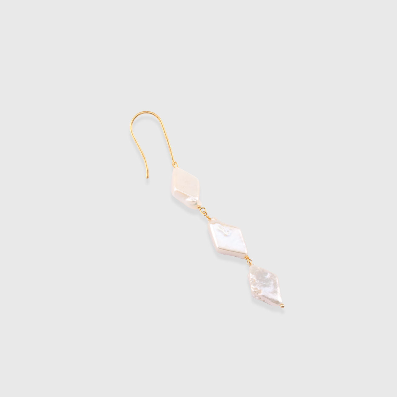 Diamond Tumble Drops - Gold Coated Earrings