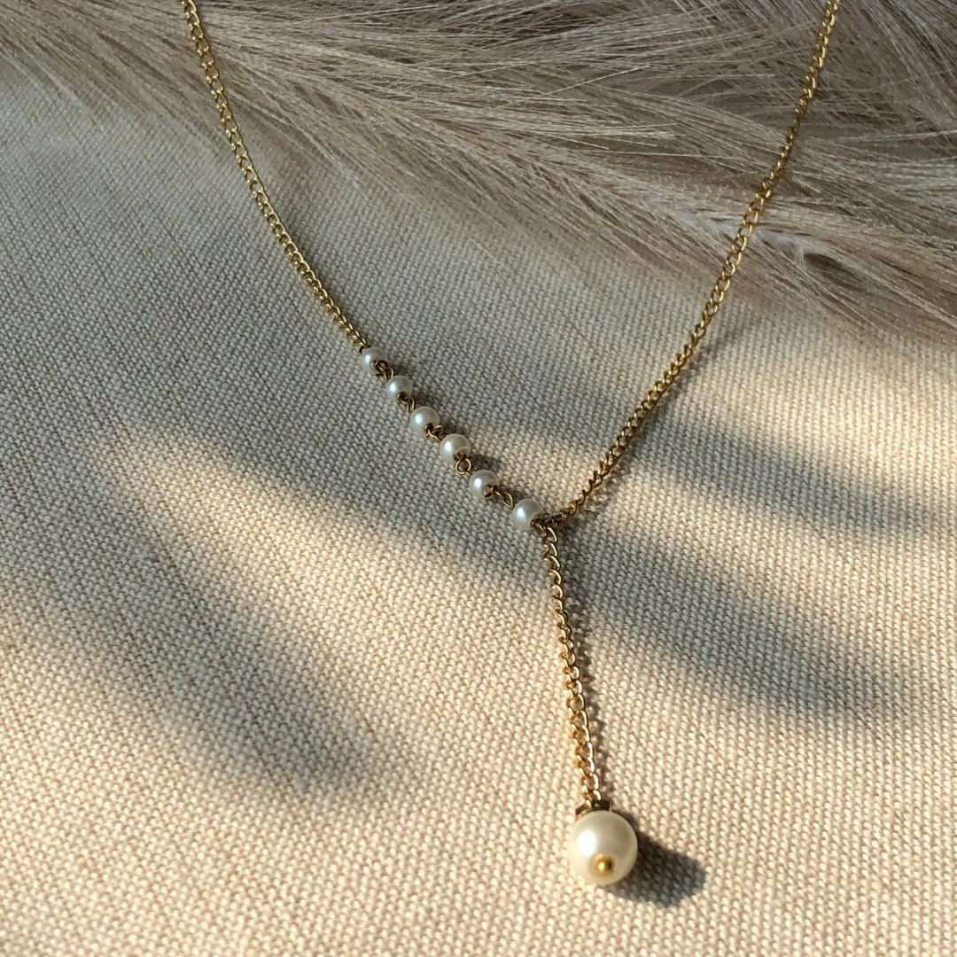 Mini Lulu Pearl Chain - Gold Coated Necklace