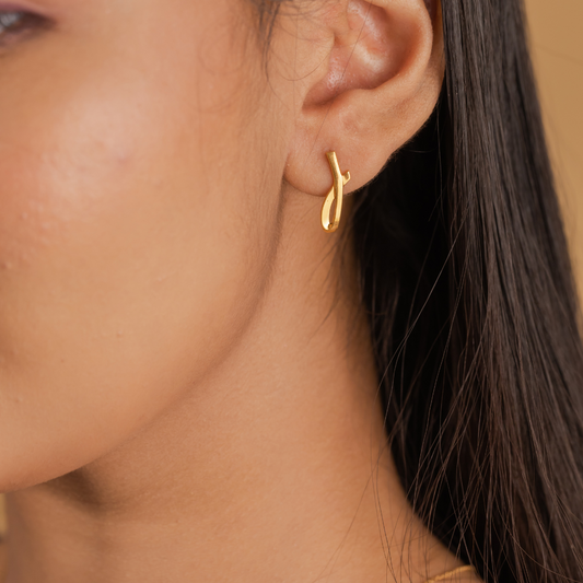 Alpha Studs -  24K Gold Coated