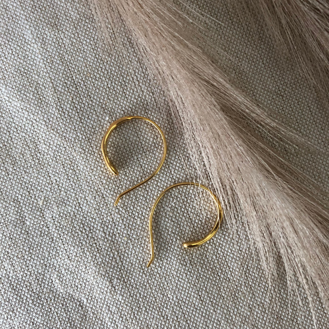 Curvin Hoops -  24K Gold Coated