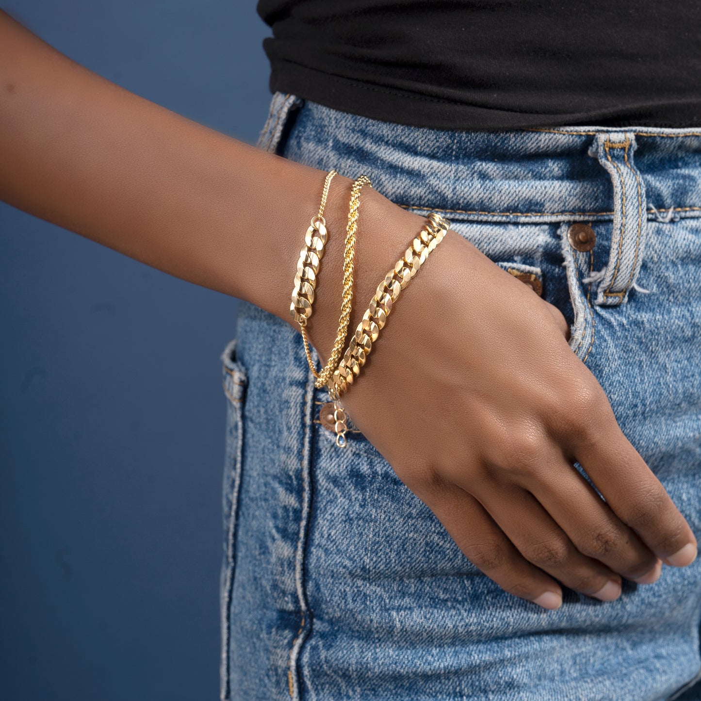 Link Bar Bracelet - Gold Coated