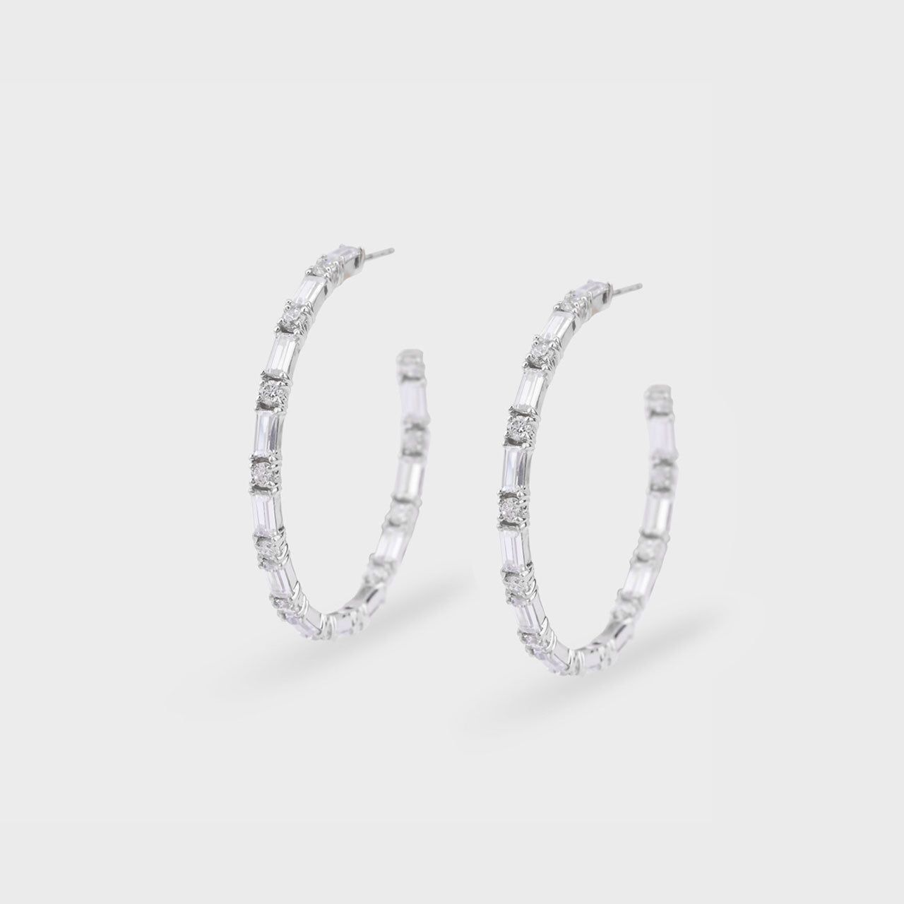 Swarovski Hoop Earrings - 930 Recycled Silver