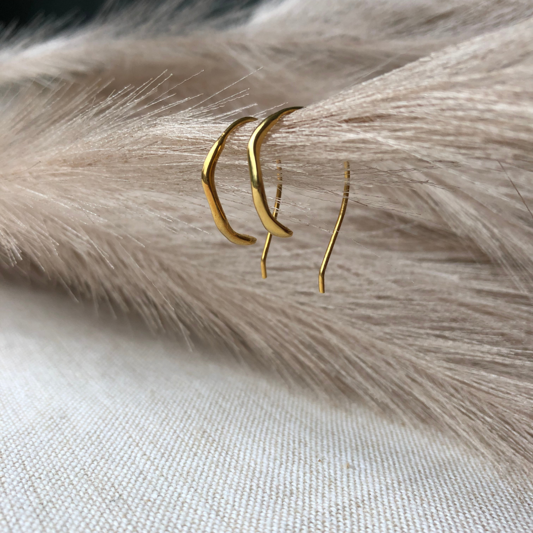 Curvin Hoops -  24K Gold Coated