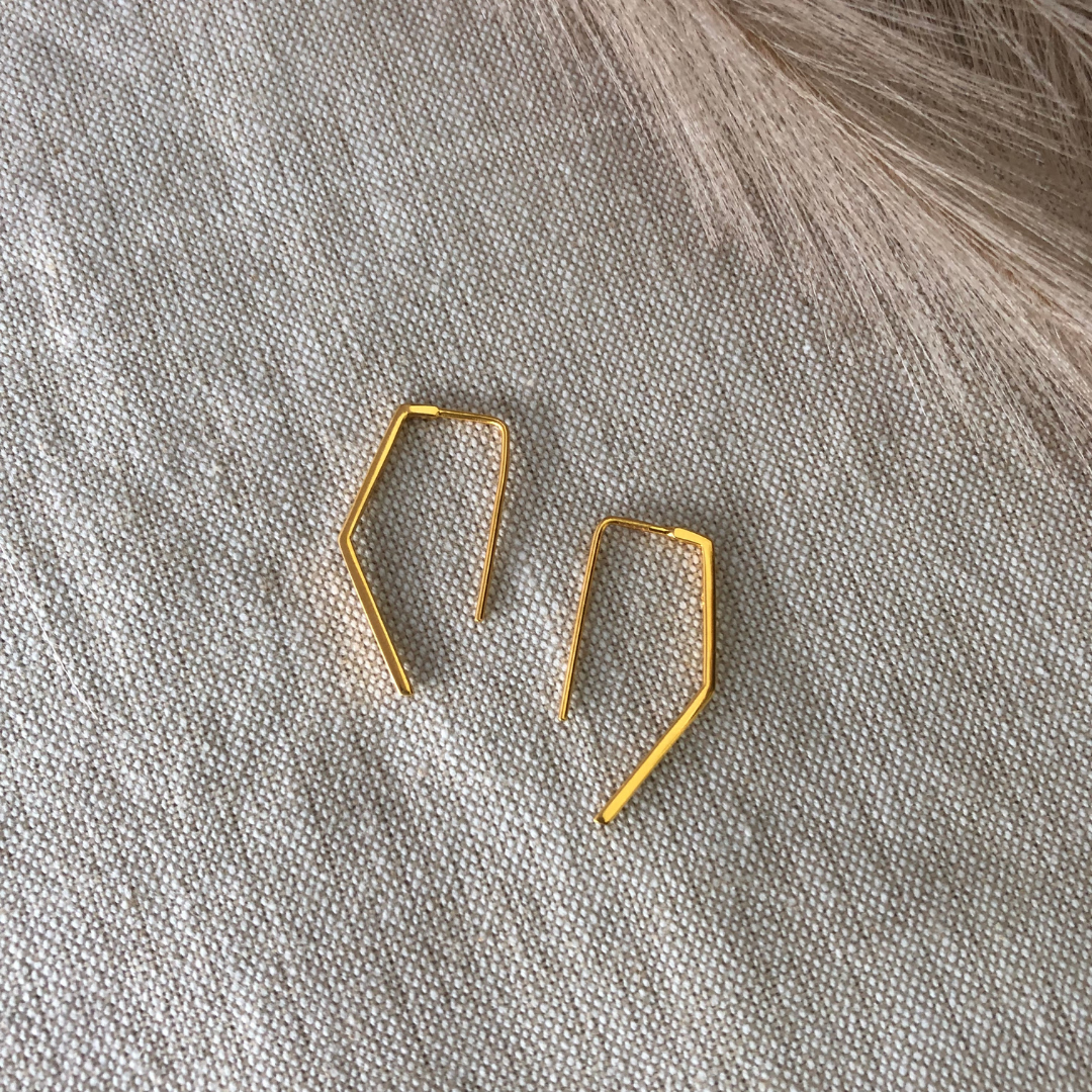 Rha Earrings -  24K Gold Coated